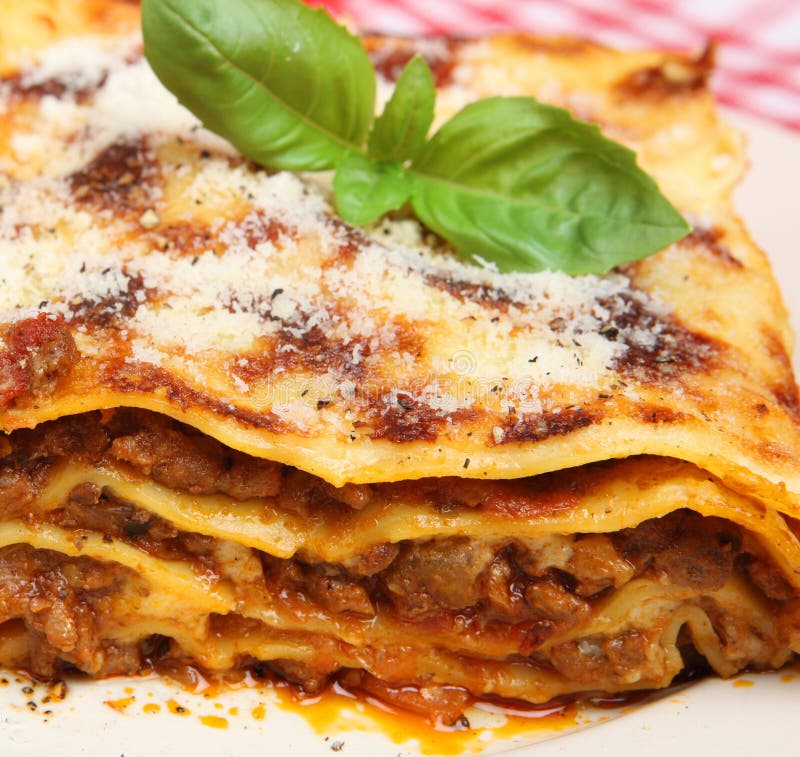 De Lasagna's van het rundvlees stock foto De Lasagna's van het rundvlees stock foto