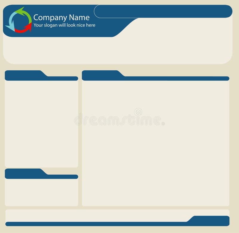 Simple web layout with folder theme and logo. Simple web layout with folder theme and logo