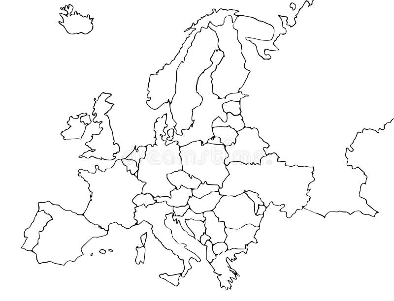 De Lege Kaart Van Europa Stock Illustratie. Illustration Of Italië - 9085976