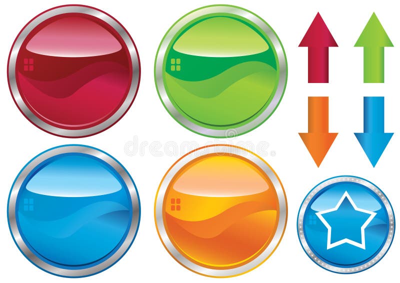 De lege Knopen en Label_eps van het Web vector illustratie De lege Knopen en Label_eps van het Web vector illustratie