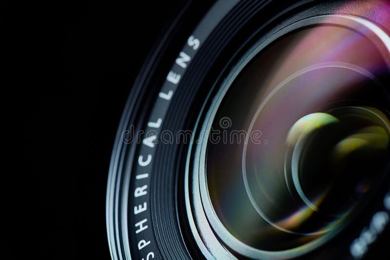 De lensclose-up van de fotocamera stock fotografie De lensclose-up van de fotocamera stock fotografie
