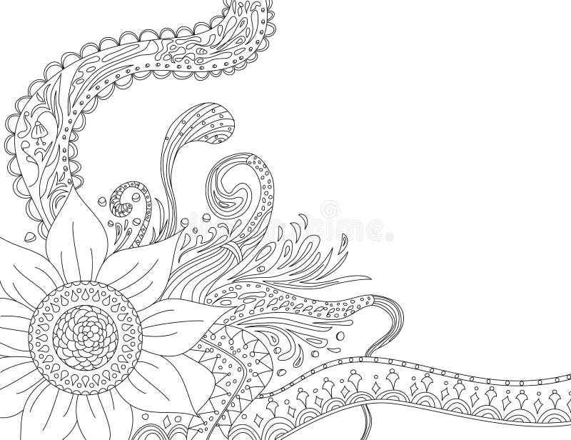 De lente bloemen artistieke krabbel stock illustratie De lente bloemen artistieke krabbel stock illustratie