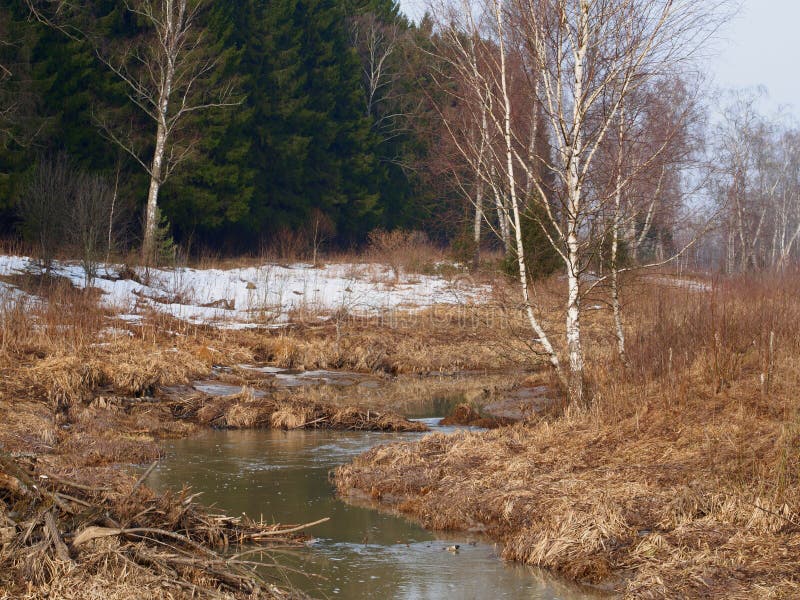 De lenterivier royalty-vrije stock afbeeldingen