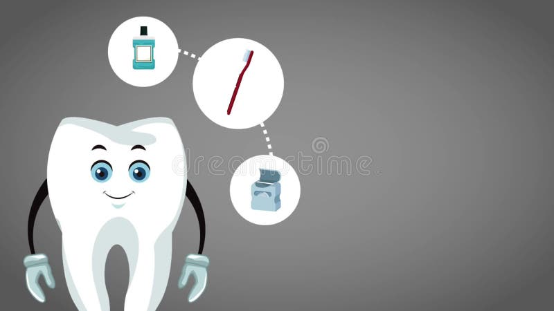De leuke animatie van het tand tandbeeldverhaal HD