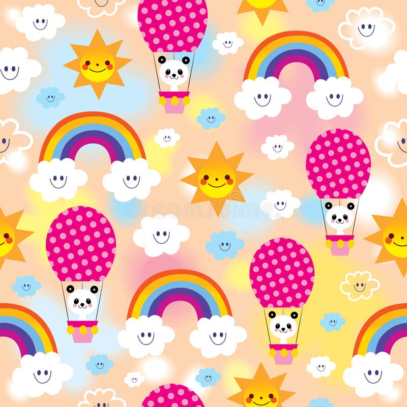 De leuke babypanda draagt naadloos patroon stock illustratie De leuke babypanda draagt naadloos patroon stock illustratie