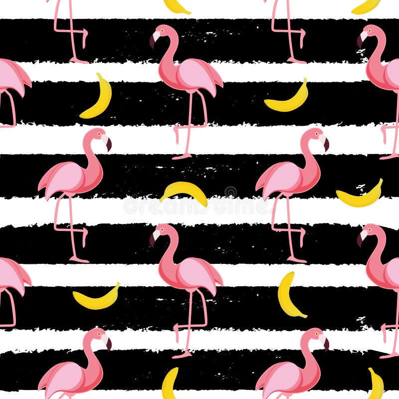 De leuke Naadloze Vectorillustratie van het Flamingopatroon vector illustratie De leuke Naadloze Vectorillustratie van het Flamingopatroon vector illustratie