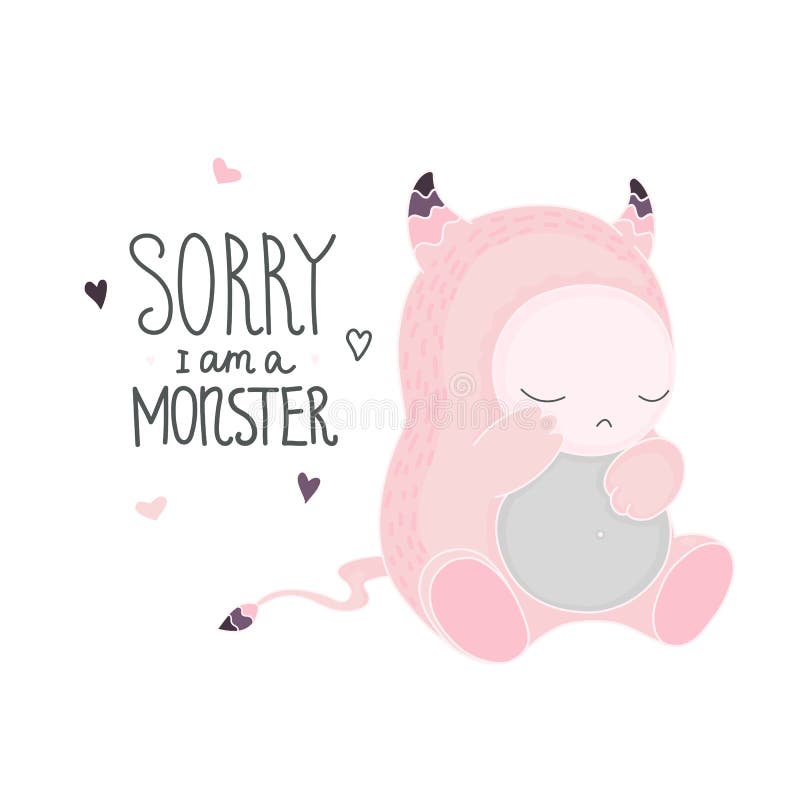 De leuke Roze Vector van het Monster vector illustratie De leuke Roze Vector van het Monster vector illustratie