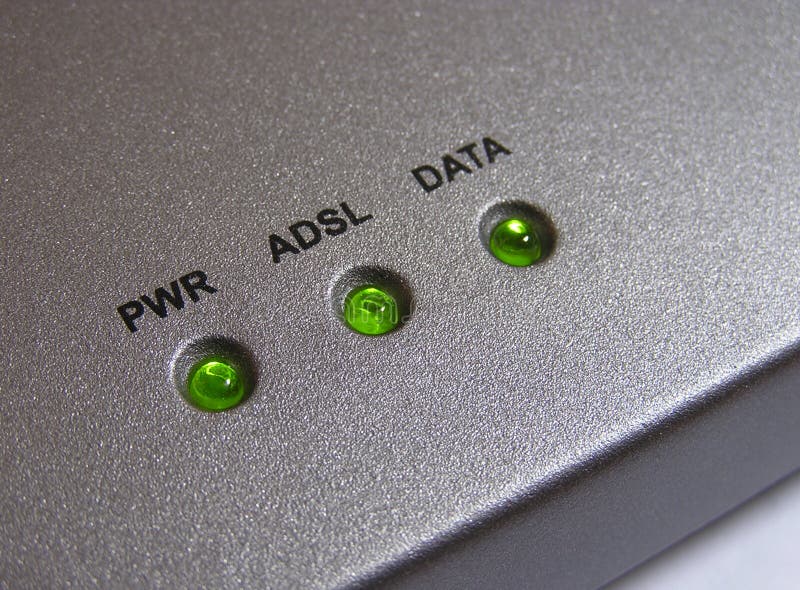 De lichten van de modem De lichten van de modem