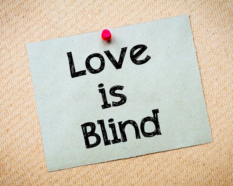 De liefde is blind royalty-vrije stock afbeelding De liefde is blind royalty-vrije stock afbeelding