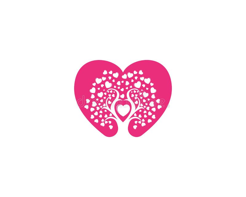 De liefdeboom met hart verlaat vectorillustratie vector illustratie De liefdeboom met hart verlaat vectorillustratie vector illustratie