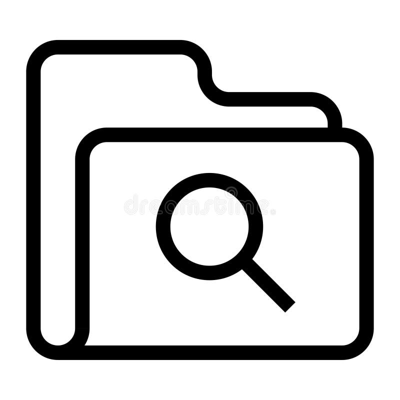 De lijn VECTORpictogram van het omslagonderzoek stock illustratie