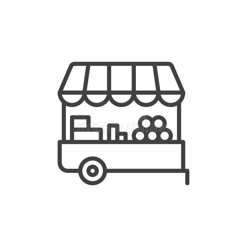 De lijnpictogram van de landbouwersbox, overzichts vectorteken, lineair die stijlpictogram op wit wordt geïsoleerd Symbool, emble vector illustratie De lijnpictogram van de landbouwersbox, overzichts vectorteken, lineair die stijlpictogram op wit wordt geïsoleerd Symbool, emble vector illustratie