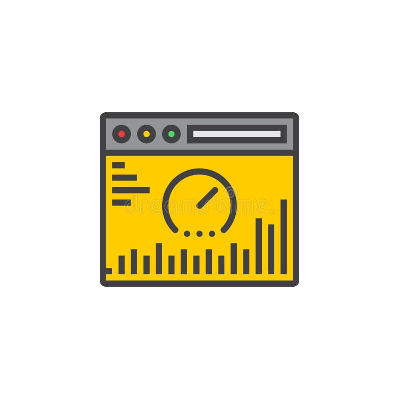 De lijnpictogram van de websiteanalyse, gevuld overzichts vectorteken, lineair c royalty-vrije illustratie De lijnpictogram van de websiteanalyse, gevuld overzichts vectorteken, lineair c royalty-vrije illustratie
