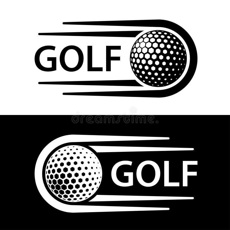 Symbool voor de bewegingslijn van een golfbal stock illustratie