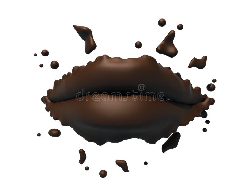 De lippen van de chocolade vector illustratie De lippen van de chocolade vector illustratie