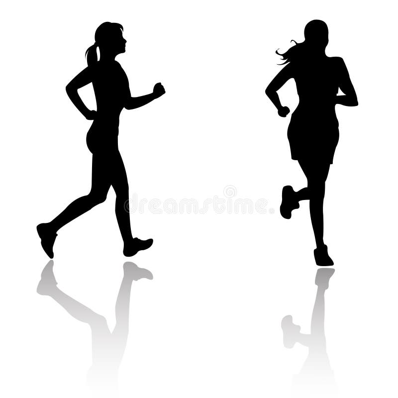 De looppasvrouw van het silhouet vector illustratie De looppasvrouw van het silhouet vector illustratie