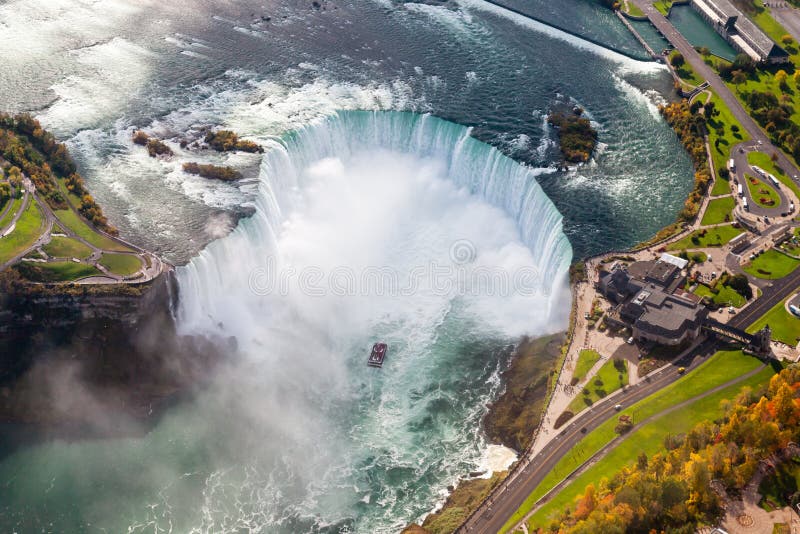 De LuchtMening van het Niagara Falls royalty-vrije stock fotografie De LuchtMening van het Niagara Falls royalty-vrije stock fotografie