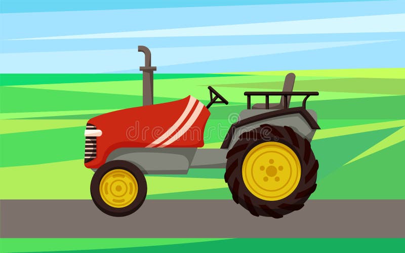 De Machine Vectorillustratie van tractoragrimotor royalty-vrije illustratie