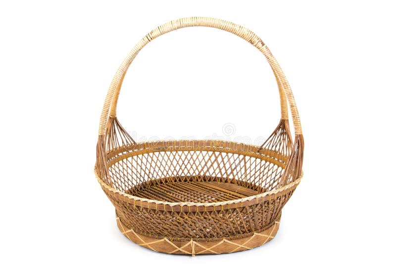De mand van het weefselbamboe op witte achtergrond wordt ge?soleerd die Rieten oude ge?soleerde bamboemand royalty-vrije stock foto's De mand van het weefselbamboe op witte achtergrond wordt ge?soleerd die Rieten oude ge?soleerde bamboemand royalty-vrije stock foto's
