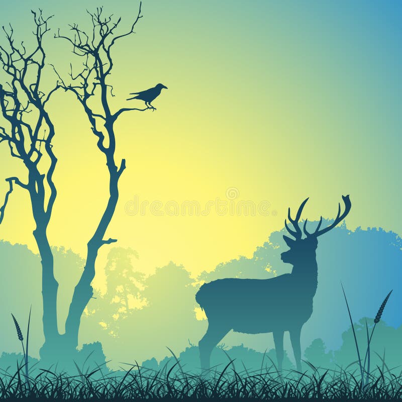 De mannelijke Herten van het Mannetje vector illustratie De mannelijke Herten van het Mannetje vector illustratie