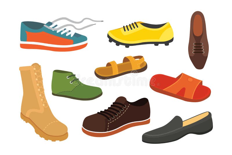 De mannelijke schoenen van het mensenseizoen in vlakke stijl Mensenlaarzen geïsoleerde vastgestelde vectorillustratie stock illustratie De mannelijke schoenen van het mensenseizoen in vlakke stijl Mensenlaarzen geïsoleerde vastgestelde vectorillustratie stock illustratie