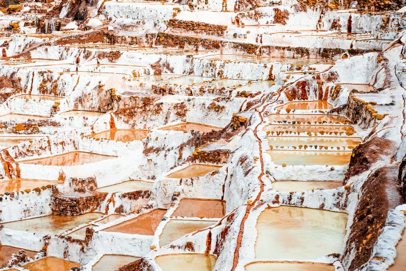 Salinas de Maras near Cusco, salt extraction in Peru. Salinas de Maras near Cusco, salt extraction in Peru