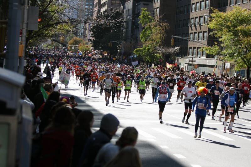 De Marathon van de Stad van ING New York stock afbeelding De Marathon van de Stad van ING New York stock afbeelding
