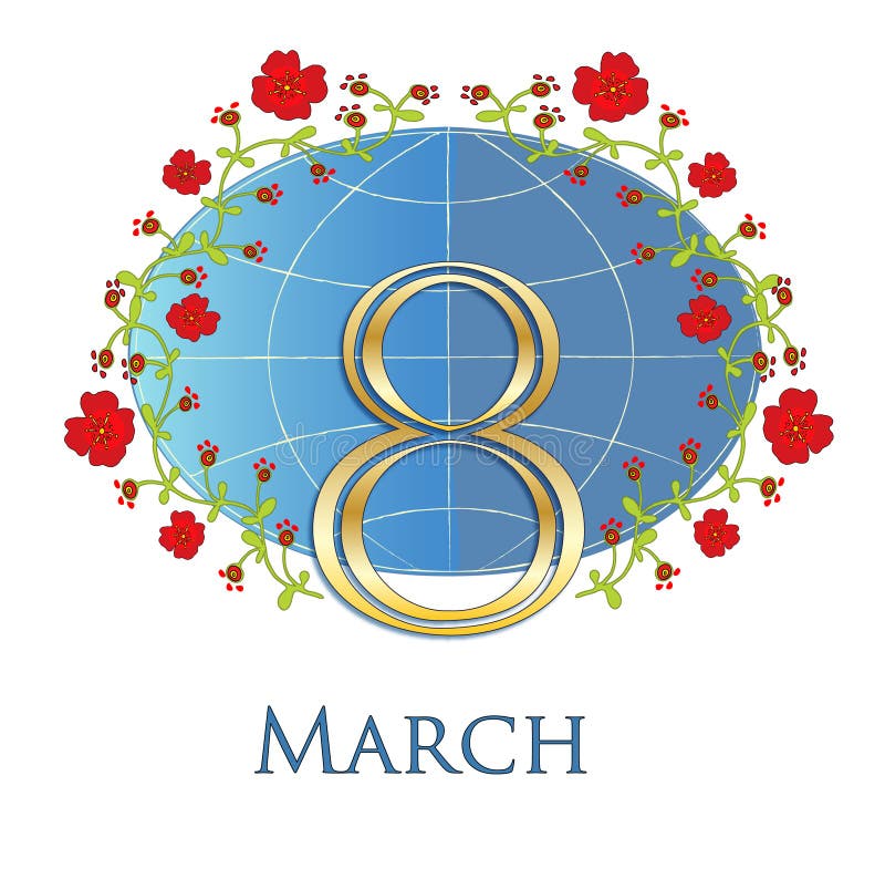 8 de marzo Octavo de marzo Día del mundo de las mujeres stock de ilustración 8 de marzo Octavo de marzo Día del mundo de las mujeres stock de ilustración