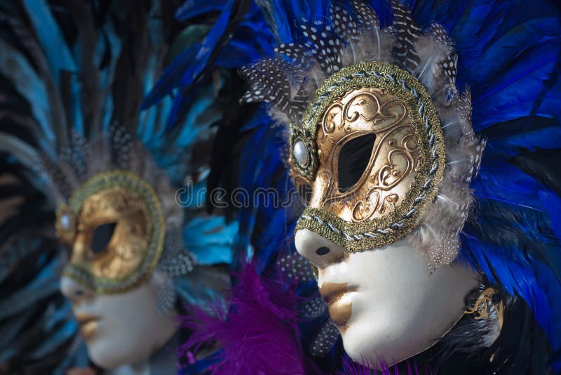 De maskers van Carnaval in Venetië royalty-vrije stock foto's De maskers van Carnaval in Venetië royalty-vrije stock foto's