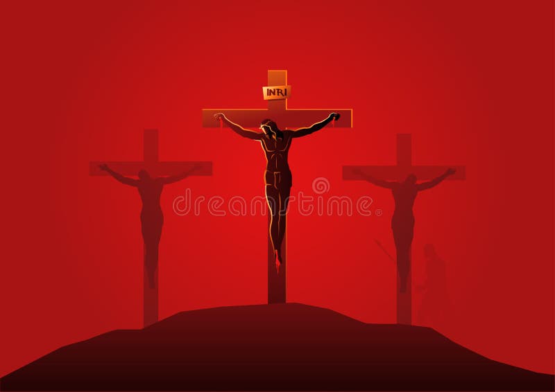 De matrijzen van Jesus op het kruis vector illustratie De matrijzen van Jesus op het kruis vector illustratie