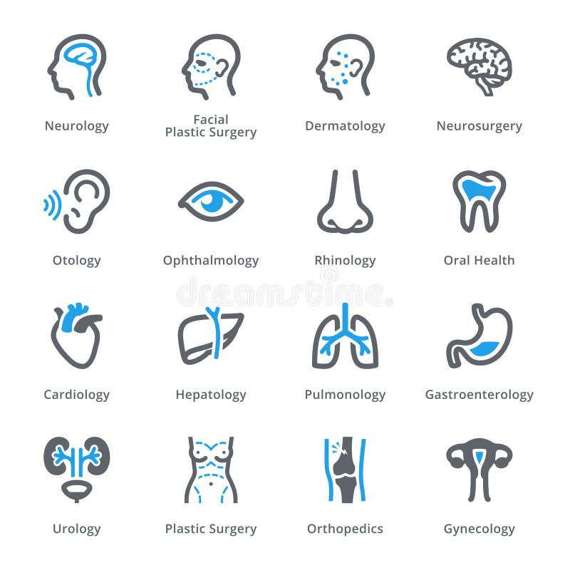 De medische Specialiteitenpictogrammen plaatsen 1 - Sympa-Reeks stock illustratie De medische Specialiteitenpictogrammen plaatsen 1 - Sympa-Reeks stock illustratie