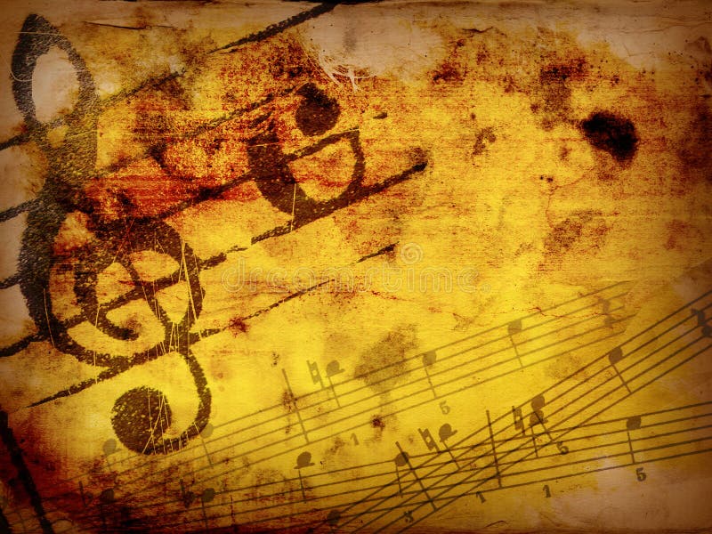 De melodietexturen en achtergronden van Grunge stock illustratie De melodietexturen en achtergronden van Grunge stock illustratie