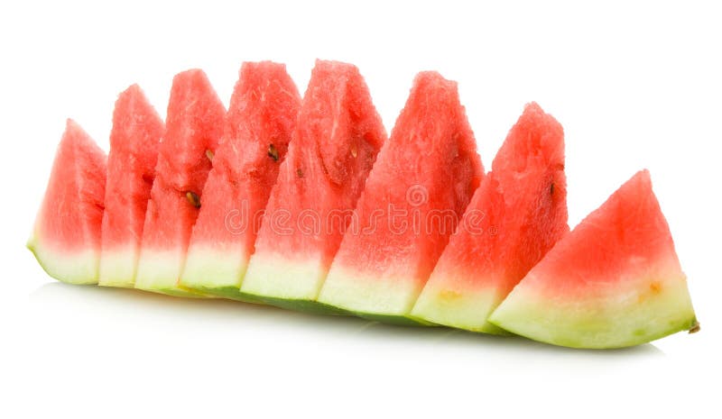Watermeloenpartjes stock foto