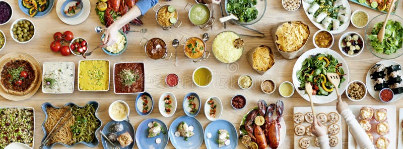 De Menigte van de brunchkeus het Dineren Voedselopties die Concept eten royalty-vrije stock afbeelding De Menigte van de brunchkeus het Dineren Voedselopties die Concept eten royalty-vrije stock afbeelding