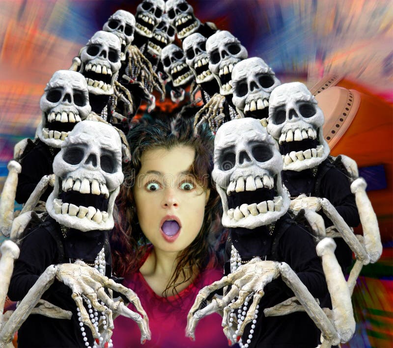 De menigte van Halloween royalty-vrije stock afbeelding De menigte van Halloween royalty-vrije stock afbeelding