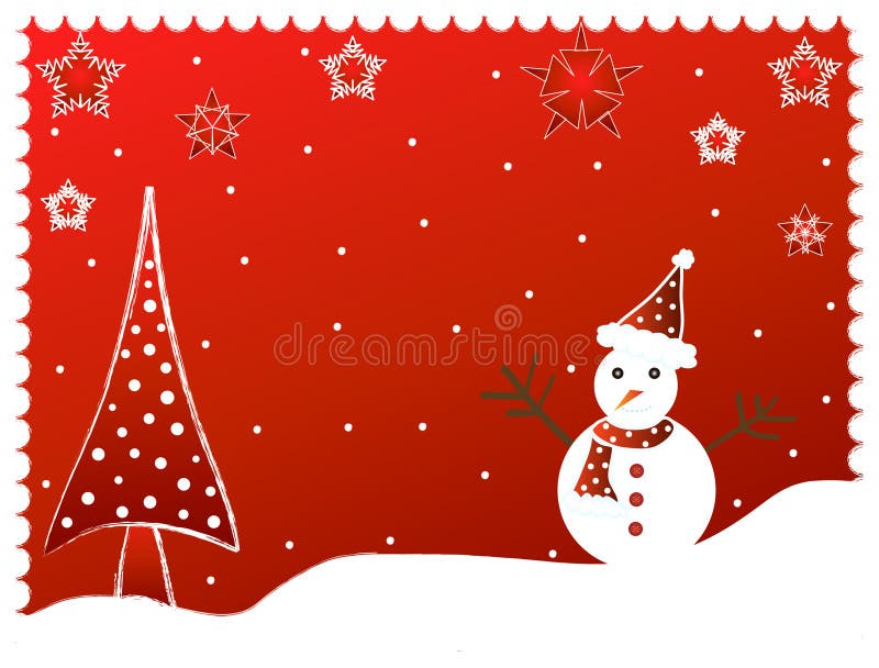 De mens van de kerstboom en van de sneeuw - vector illustratie De mens van de kerstboom en van de sneeuw - vector illustratie