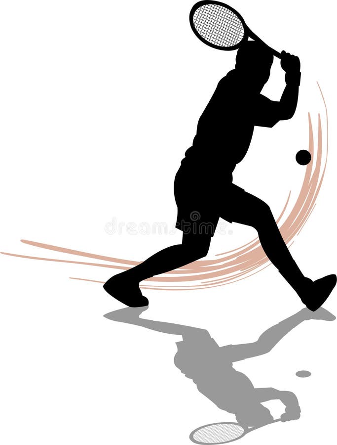 De Mens van de Speler van het tennis royalty-vrije illustratie De Mens van de Speler van het tennis royalty-vrije illustratie