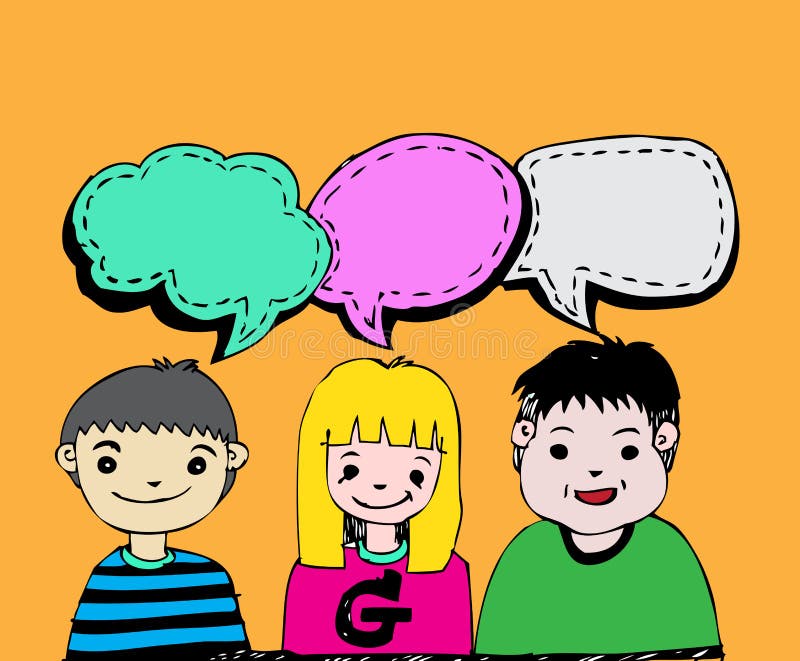 De mensen denken en de bellen van de dialoogtoespraak royalty-vrije illustratie De mensen denken en de bellen van de dialoogtoespraak royalty-vrije illustratie