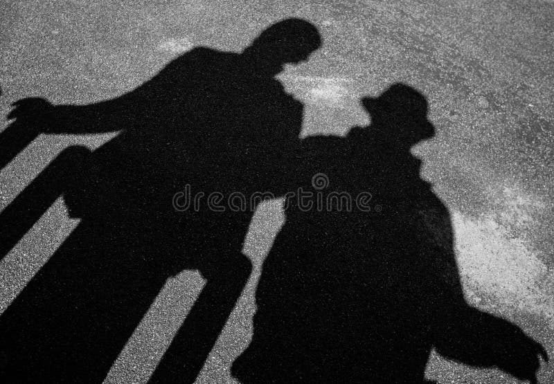 Schaduw van mensen royalty-vrije stock afbeelding