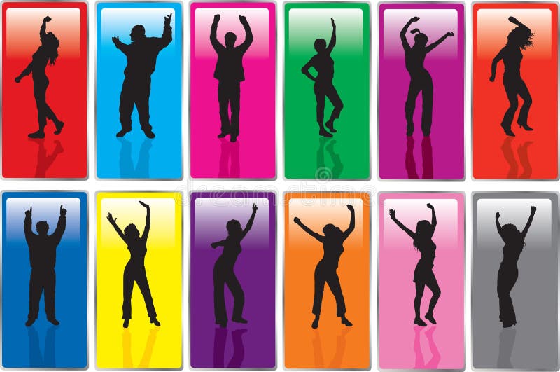 Feestgangers stock illustratie