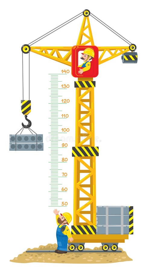 De metermuur van de bouwkraan of hoogtegrafiek vector illustratie De metermuur van de bouwkraan of hoogtegrafiek vector illustratie