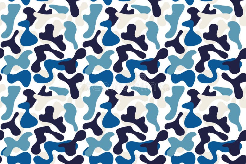 De militaire blauwe achtergrond van het camouflagepatroon stock illustratie De militaire blauwe achtergrond van het camouflagepatroon stock illustratie