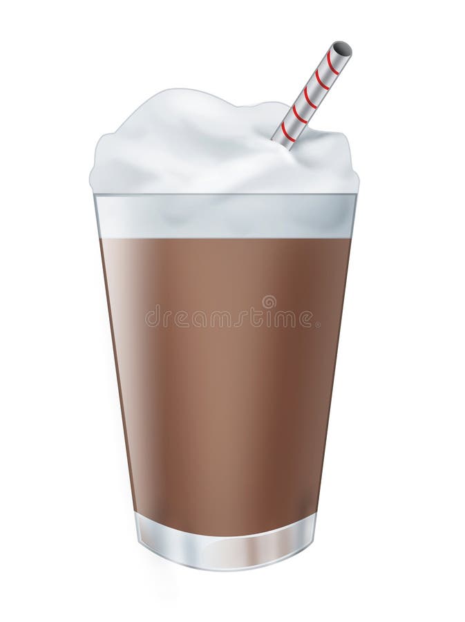 Chocolademelkshake royalty-vrije illustratie