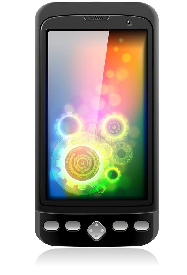 De mobiele Slimme Telefoon van de Cel vector illustratie De mobiele Slimme Telefoon van de Cel vector illustratie