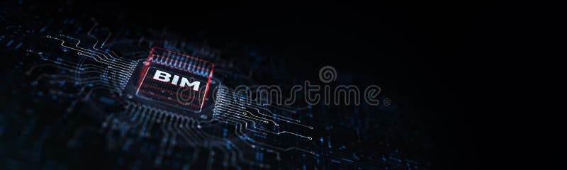 De Modellering van de Informatie van de Bouw van BIM op een Bewerker geïllustreerd vector illustratie