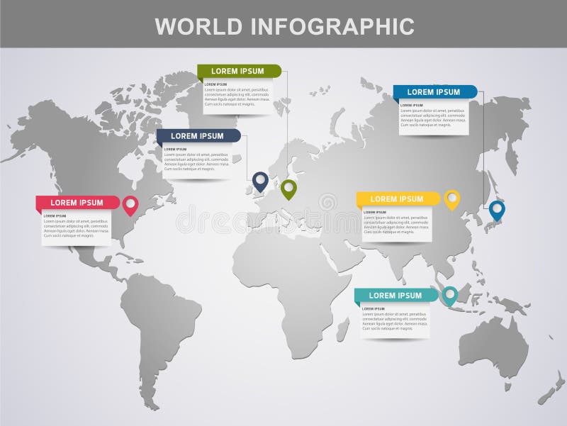 de moderne banner van het het ontwerpelement van de wereldinformatie grafische vector illustratie de moderne banner van het het ontwerpelement van de wereldinformatie grafische vector illustratie