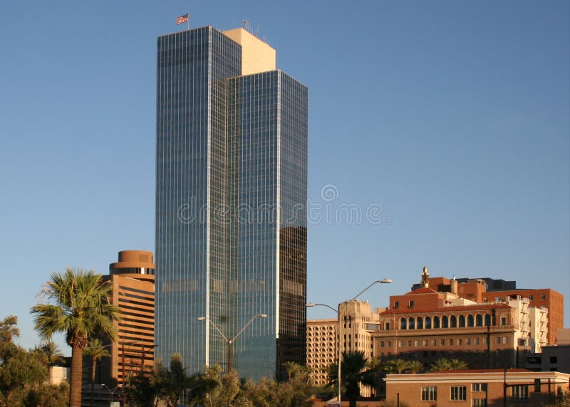 De moderne bureaubouw van de binnenstad in Phoenix royalty-vrije stock fotografie De moderne bureaubouw van de binnenstad in Phoenix royalty-vrije stock fotografie