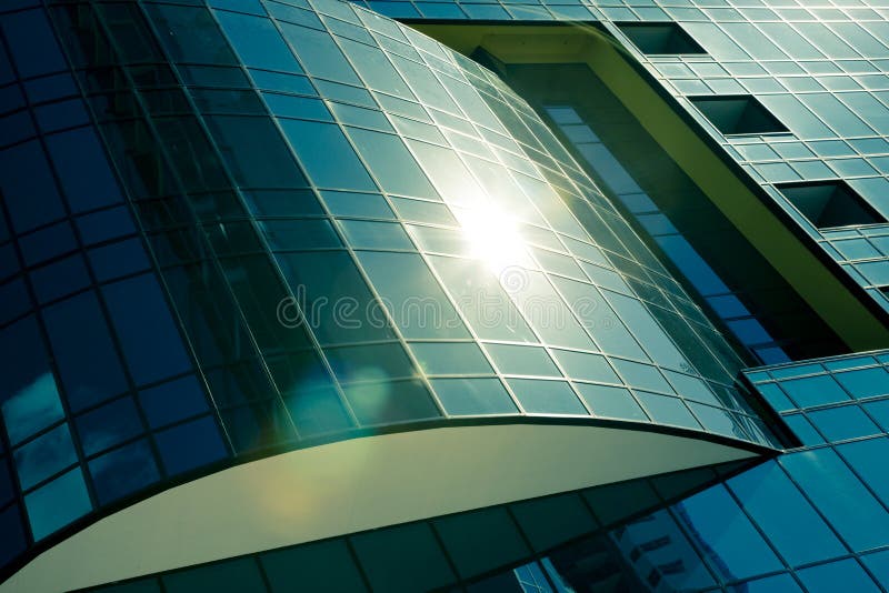 De moderne collectieve glasbouw royalty-vrije stock afbeelding De moderne collectieve glasbouw royalty-vrije stock afbeelding