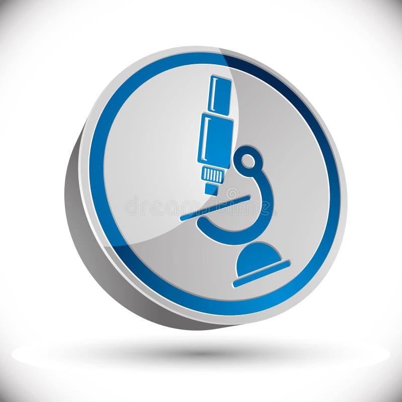 De modification de graphisme de microscope blanc noir de vecteur simplement illustration libre de droits
