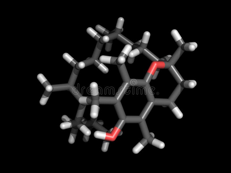 Vitamine E-molecuul stock illustratie